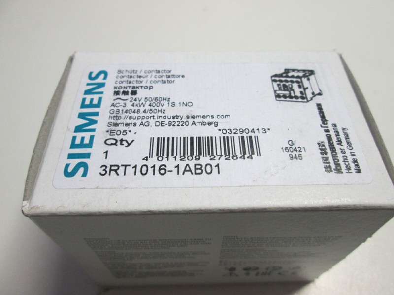 Contacteur  Siemens  3rt1016-1ab01 24vac 3 Phases 4 Kw
