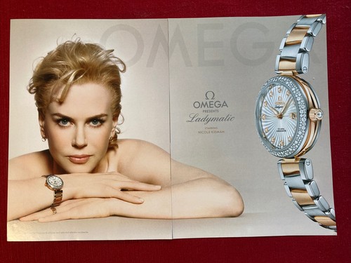 Nicole Kidman for Omega Ladymatic Watch 2-page 2012 Print Ad