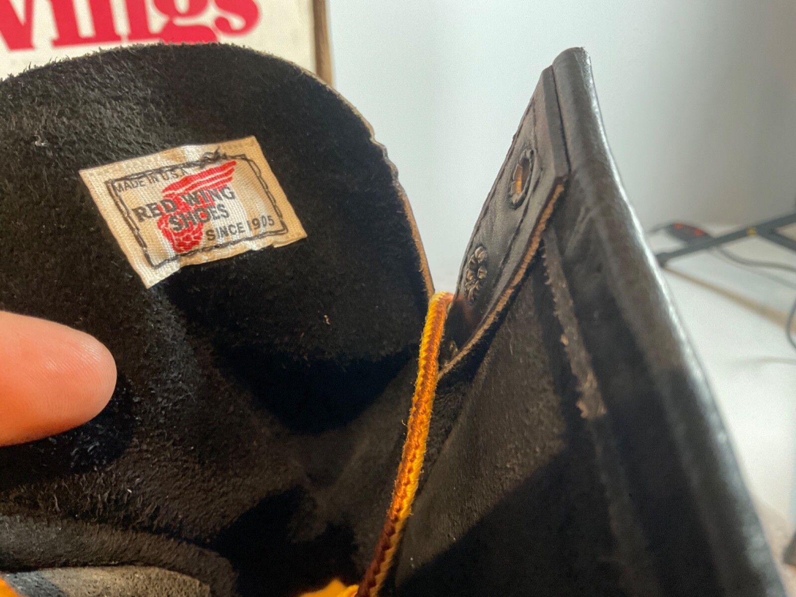 Pre-owned Red Wing Shoes Red Wing 699 Vibram Logger Boot Vintage Multiple Sizes Leather Usa In Black