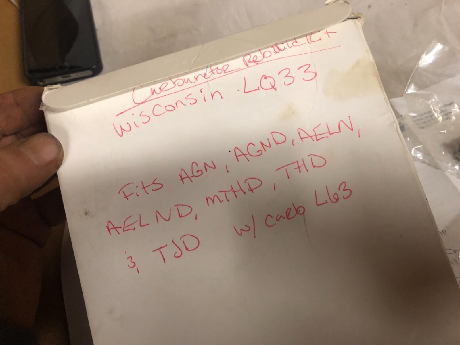Partial Carburetor Kit LQ33 For Wisconsin AGN AGND AELN AELND MTHD THD
