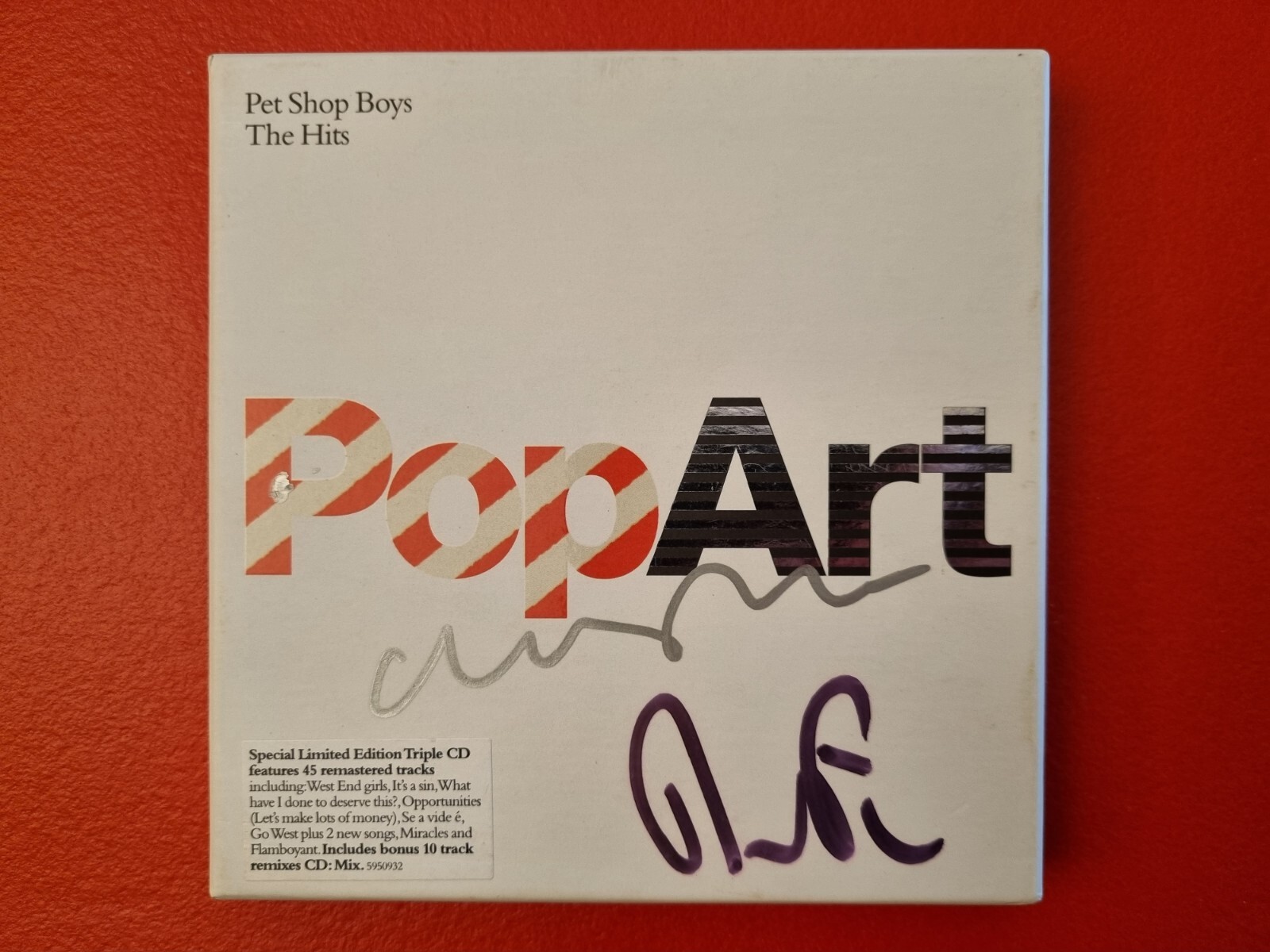 pet shop boys 3枚セット Pet Shop Boys Signed PopArt (The Hits) 3CD Box Set SP LTD