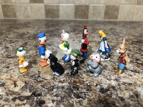 Marx Disneykins Disney Donald Daisy Duck Alice Brer Fox 9 Figurine Miniatures