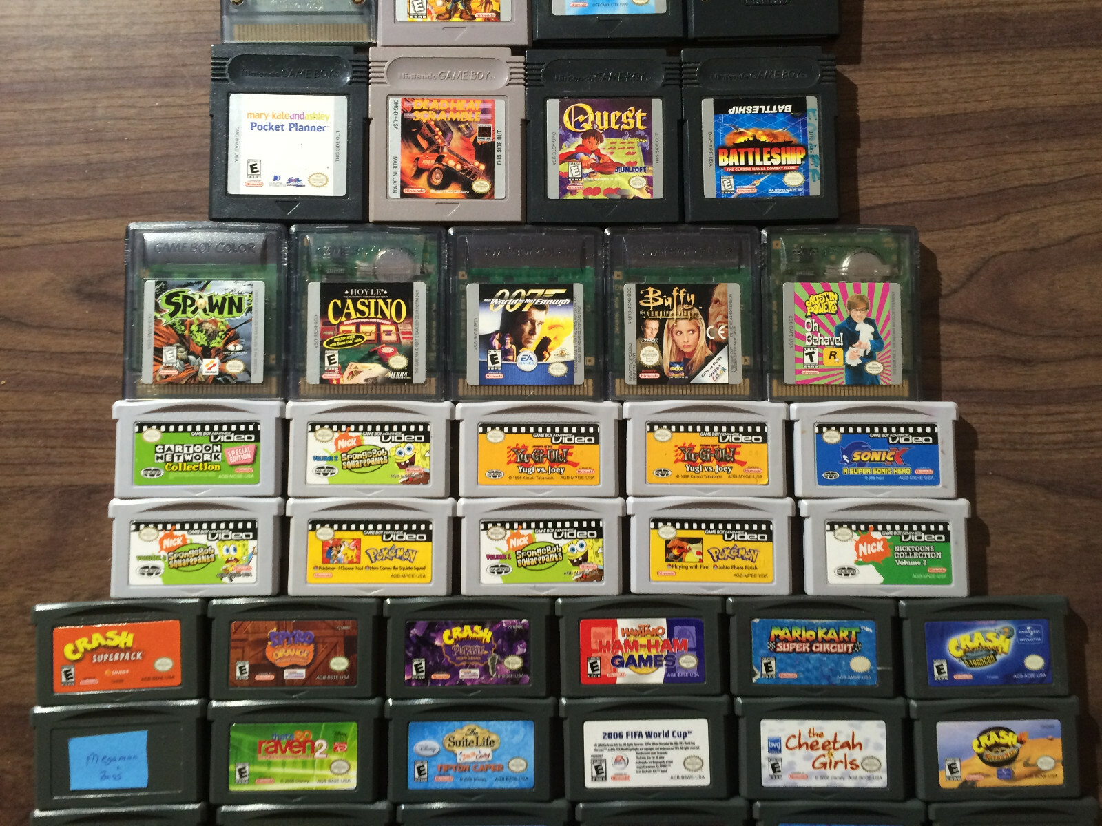 Lot of 51 Nintendo Gameboy Advance Games + 10 GBA Video + 13 gameboy + 22 DS