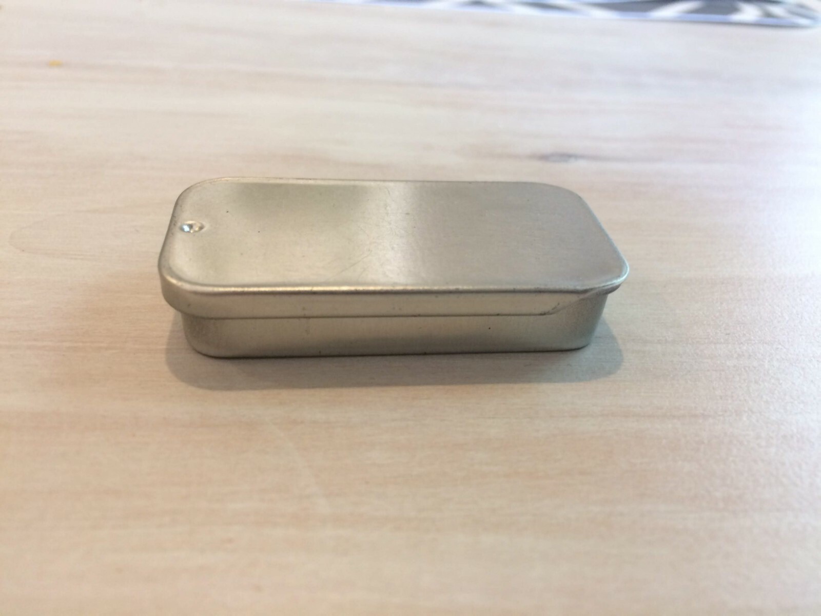 Silver Metal Slider Top Tin Containers - Lot of 44 - Size: 48MM x 23MM x 9MM