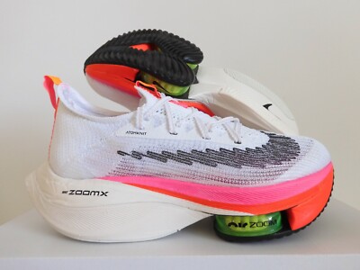 陸上競技 NIKE - NIKE AIR ZOOM ALPHAFLY NEXT% 26.5 WMNS NIKE AIR ZOOM ALPHAFLY NEXT% FK FLYKNIT WHITE-PINK-BLK