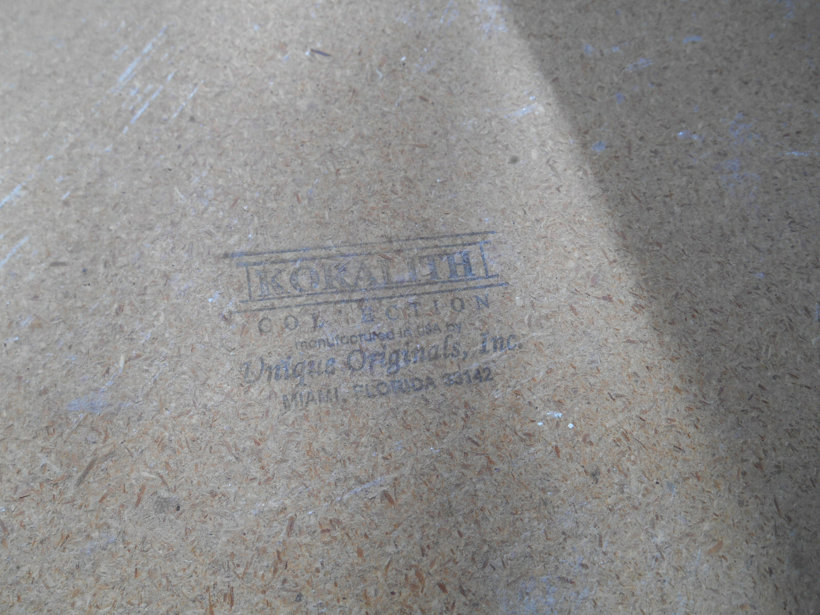 Mid-Century Palm Beach Regency Coral Top Console Table by Koralith Collection