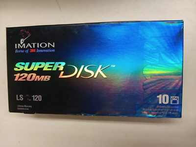 BOX OF 10 Vintage Imation SuperDisk 120MB LS-120 Super Disk Diskettes