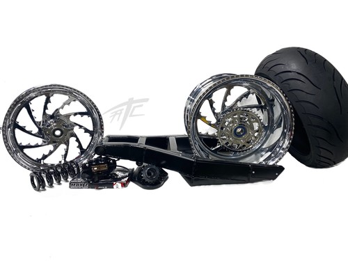 Rady ピンクバス用品セット HAYABUSA 360 OSD FAT TIRE KIT CHROME PIRANHA WHEELS 99-07