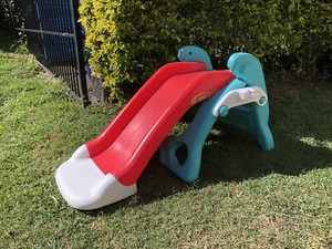 fisher price slide and basketball goal