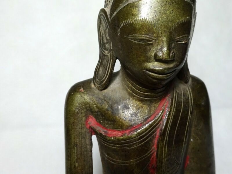 A 17th Century Bronze Burmese Buddha Statue Old Collection