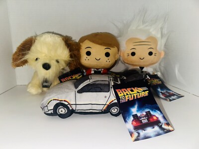 RARE: Full Brand New Back To The Future Chibi Plush Set of 4, 7'' ,Toy Factory