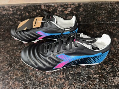 Women Size 8 Diadora Brasil Elite GR LT LP12 Soccer Cleats Black Pink Blue $105