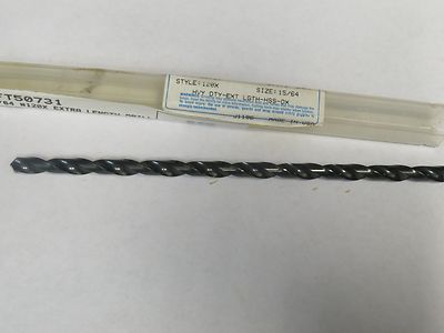GREENFIELD 15/64'' x 10'' OAL Extra Long Length Twist Drill 120X 50731 USA