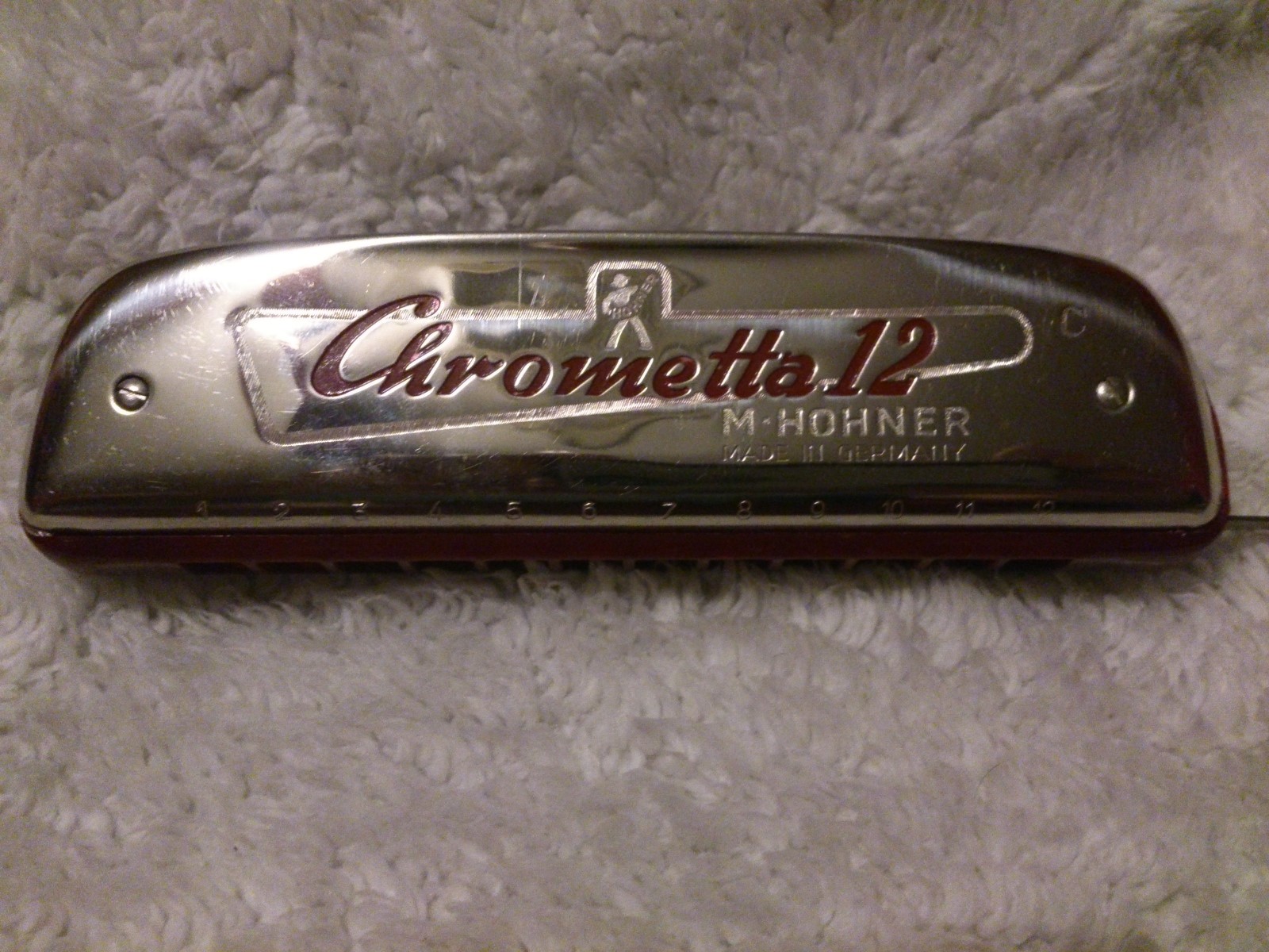 Hohner Chrometta 12 Harmonica Key of C with original case