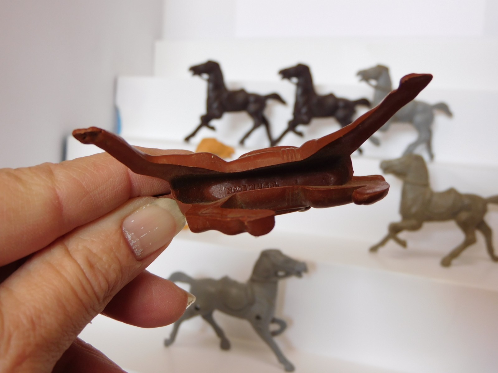 Ajax Lido Beton Western Horses Plastic Playset Figures