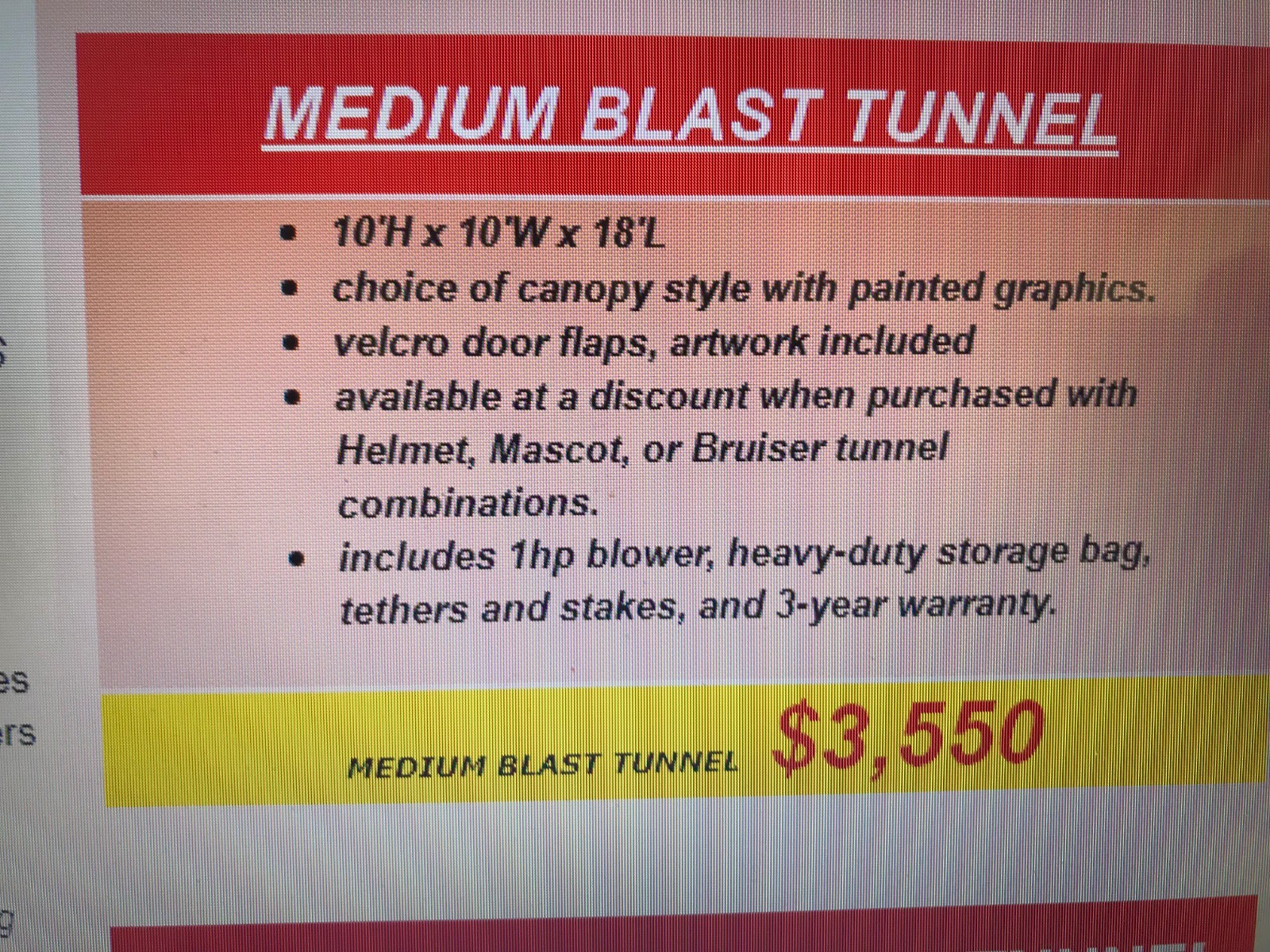 football blow up entrance tunnel and helmet