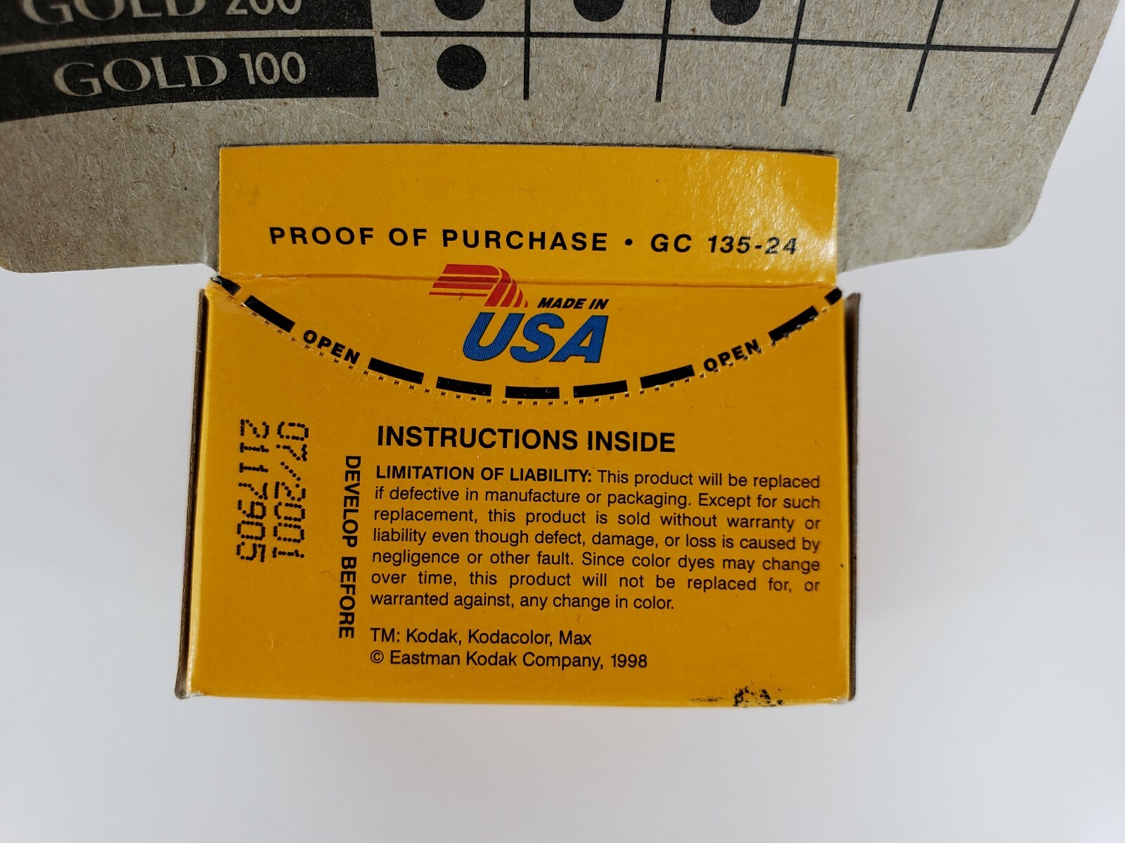 LOT of 3 Rolls Kodak Max Film 24exp. 400 and 800 Speed Expired Camera Film