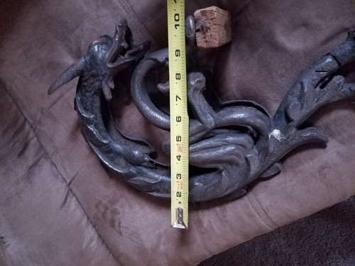 RARE Agriculture Wrought Iron Perched Dragon   Not another one on Ebay