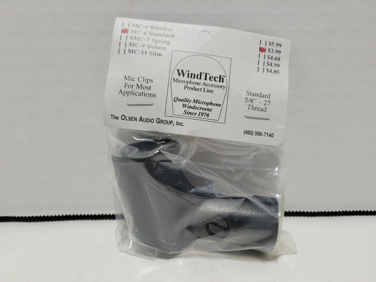 Windtech MC-6 Standard Microphone Stand Clip 5/8
