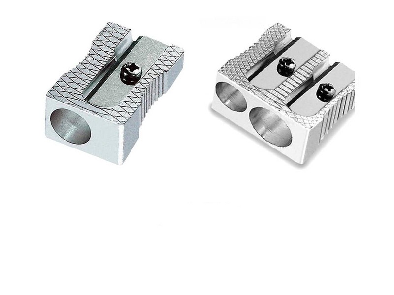 Anspitzer Doppelspitzer Metall Bleistift Spitzer Keilform Silber FÃ¼R BÃ¼Ro Schule