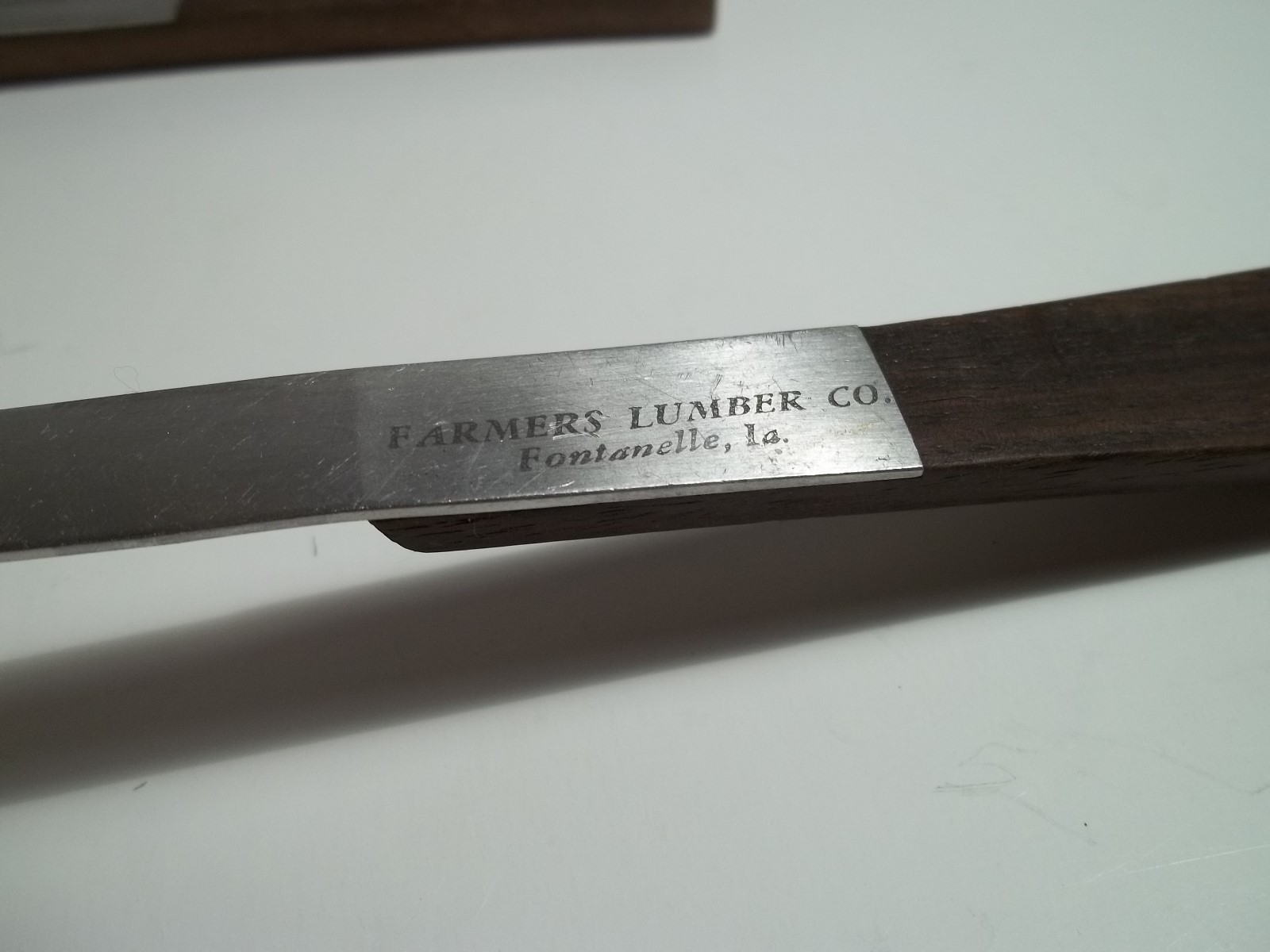 Vtg MCM Advertising Ladle and Pie Server FARMERS LUMBER CO Fontanelle Iowa