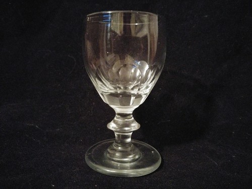Pair of Early 19th Century Blown and Cut Wine Glasses