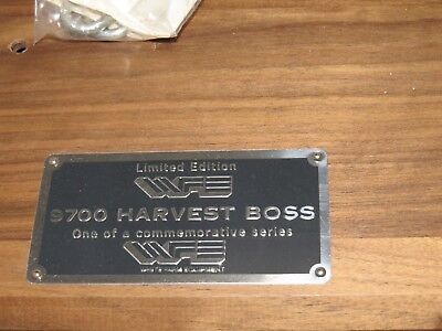 Vintage WHITE 9700 Toy Combine Scale Models 1:24 MOUNTED Plaque RARE NIB w hardw