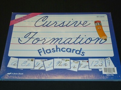 New In Plastic! A Beka Book CURSIVE FORMATION FLASHCARDS GRADES K4 AND K5