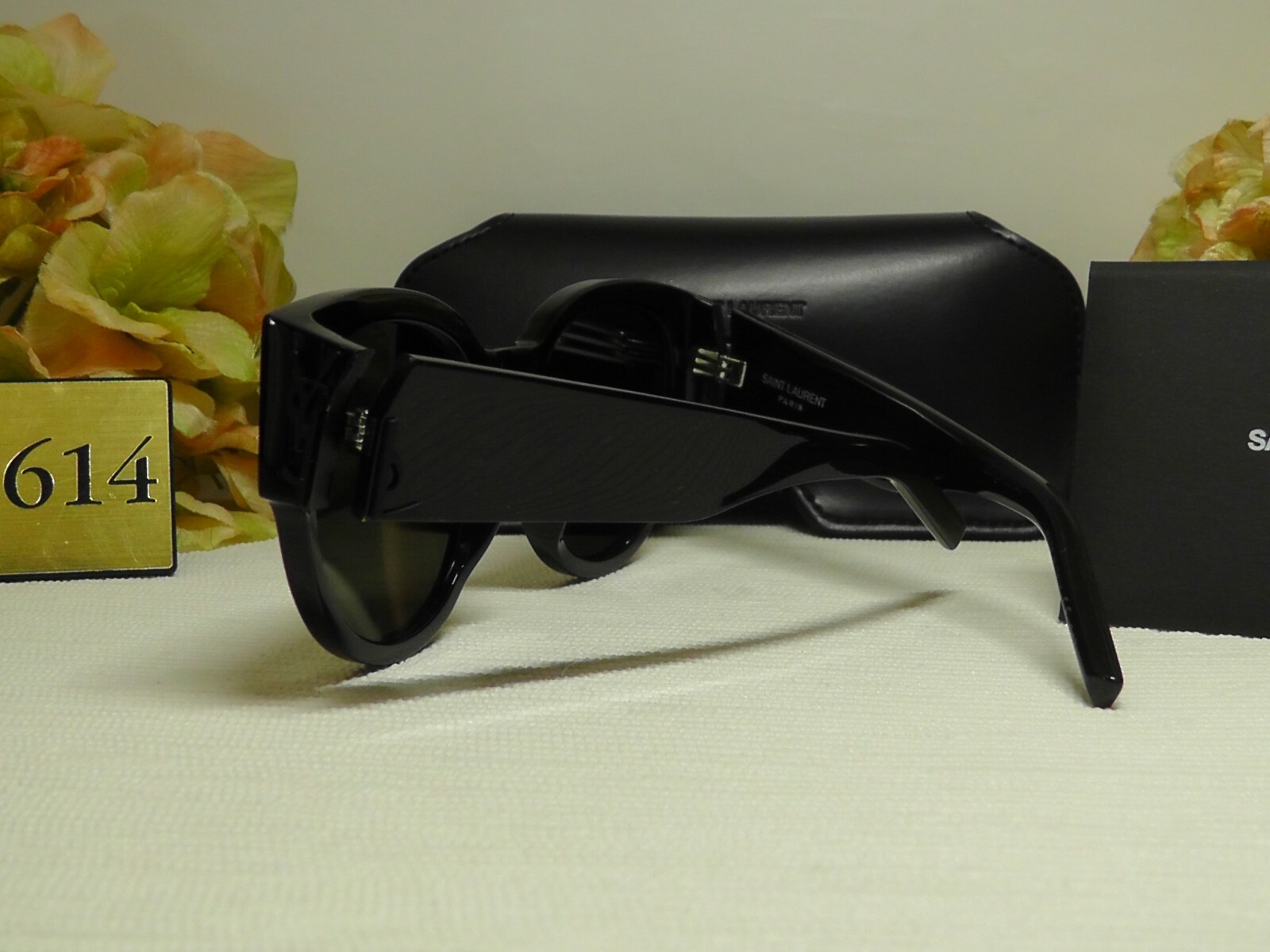 Pre-owned Saint Laurent Ysl Slm19 Core Shiny Black Frame Sunglasses 54 21 135italy In Gray