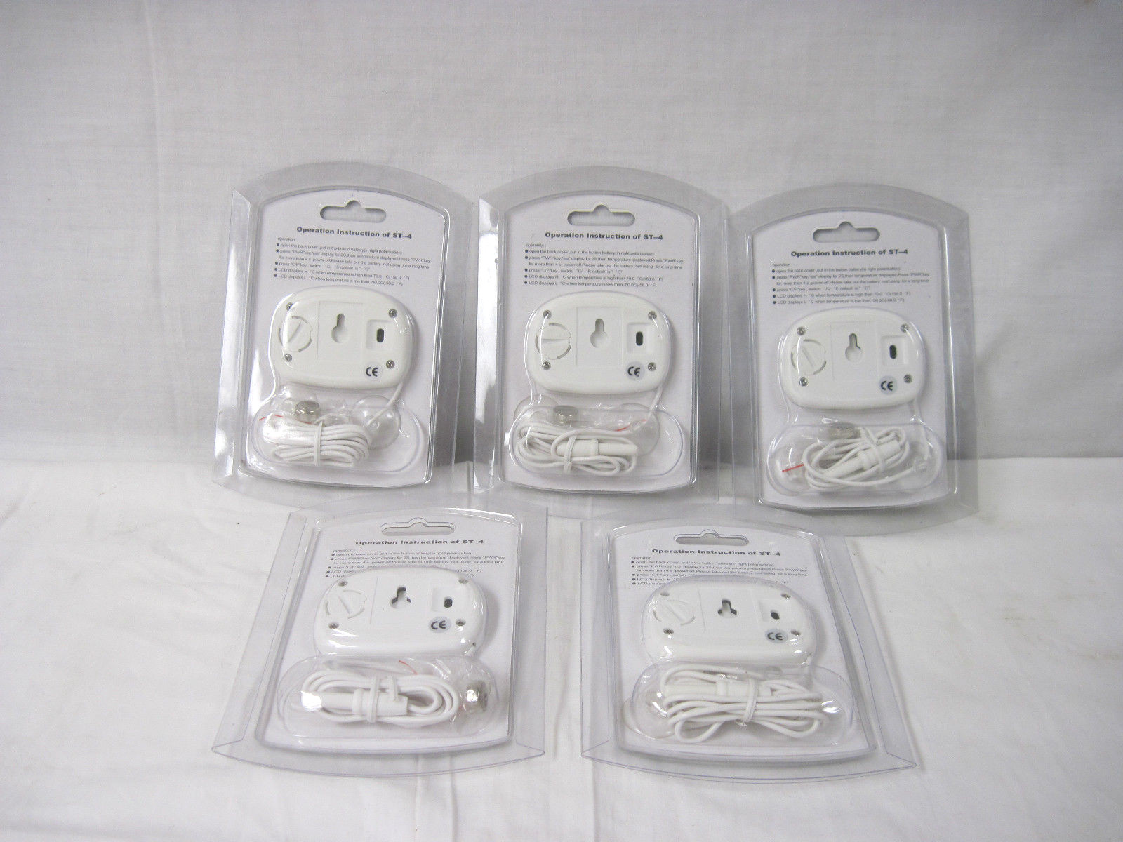 5 LCD Digital ST-4 Fish Aquarium Thermometer Water White Temperature Measurement