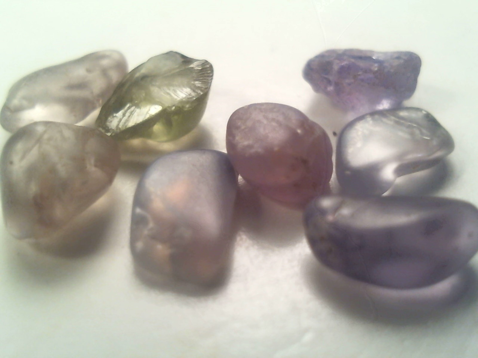 4.20CT.ROUGH DIAMOND BLUE VIOLET FACET TRANSPARENT - RARE  DREDGED