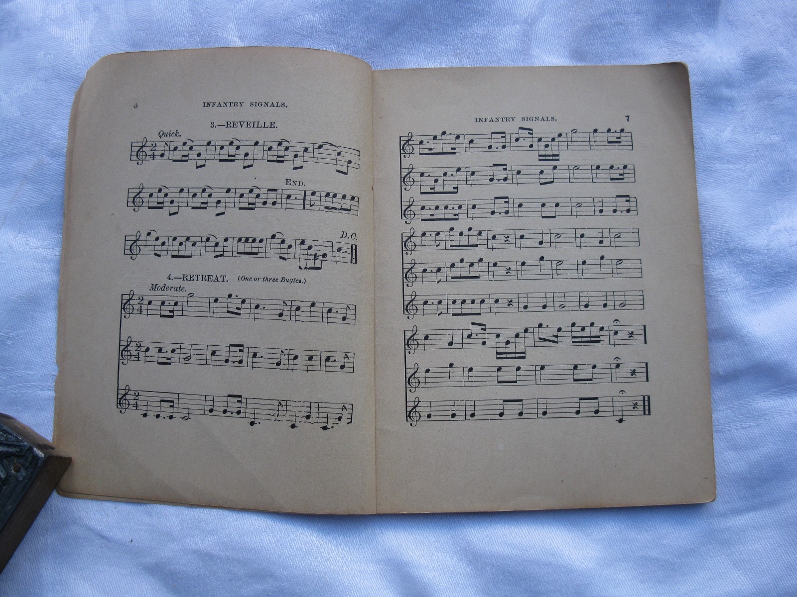 ORIGINAL 1887 BUGLE FIFE DRUM SIGNALS & CALLS (ARMY & MILITIA) *SHIPS FREE 2 US!