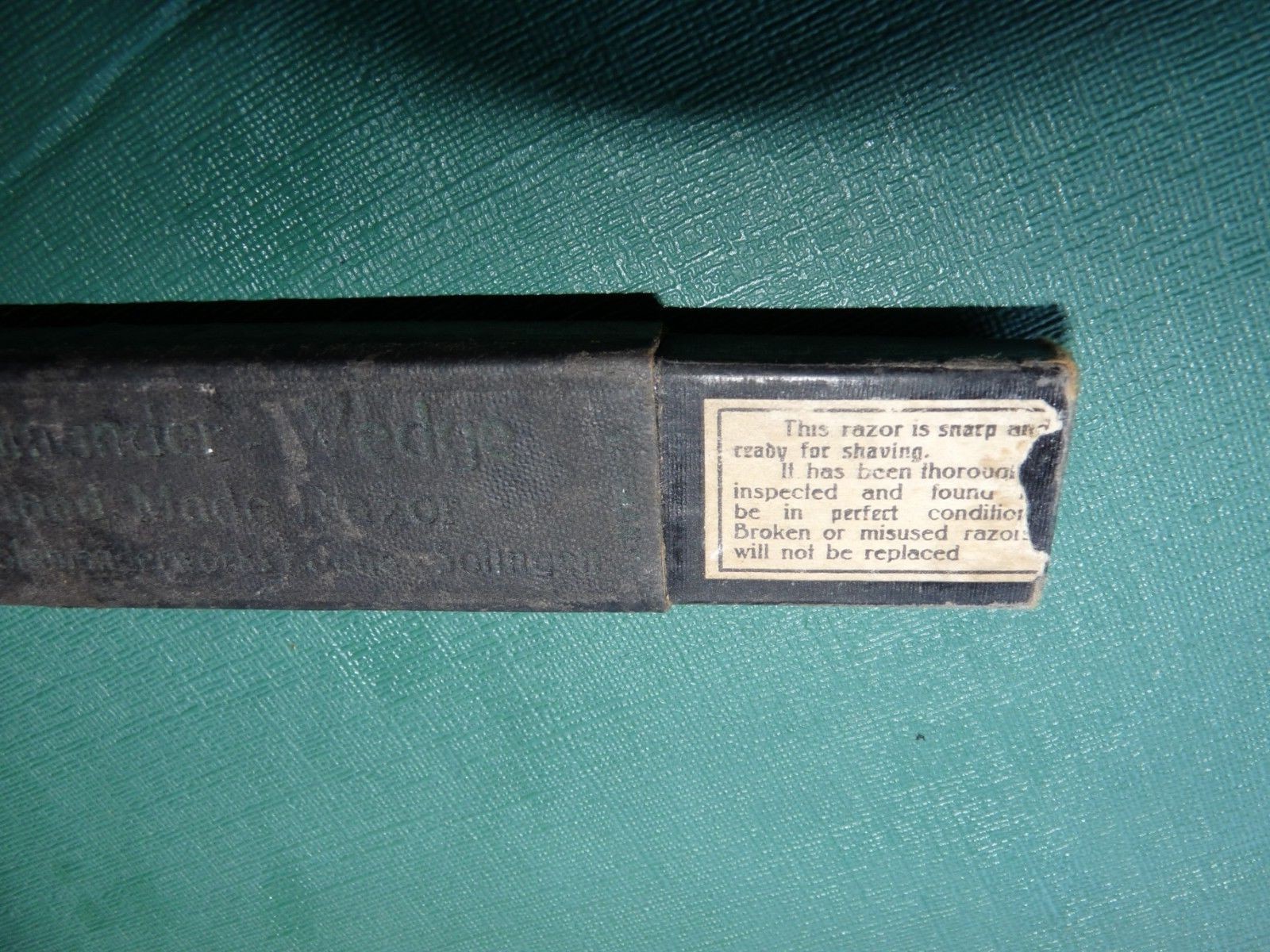 Vintage Salamander Wedge hand made razor EMPTY BOX ONLY