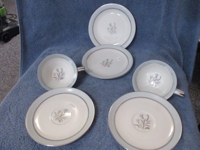 Noritake Bluebell Breakfast Set Cup, Saucer and Pastry Plate 2 Sets  Vintage New