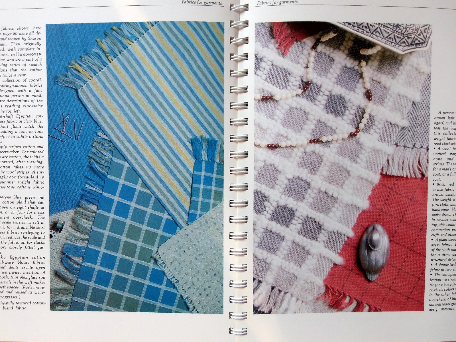HANDWOVEN TAILORMADE Book Weaving Fabric Design - Sharon Alderman 1984