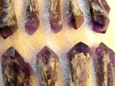 Dragons tooth Amethyst tapered crystal points 2-3 inch 4 point lots