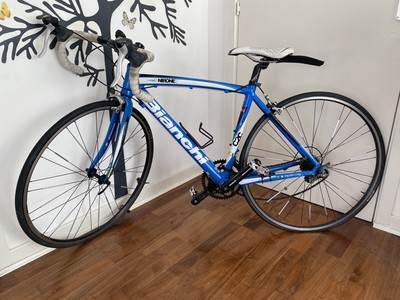 used bianchi nirone 7 road bike womens 50cm frame blue and white