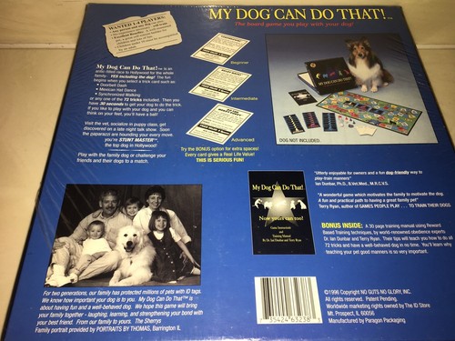 New Sealed My Dog Can Do That Board Game You Play With Dog Training 1996