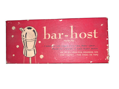 VTG 1960s Anchor  bar-host  patented Atomic Pour Jigger Retro Original Box *FS