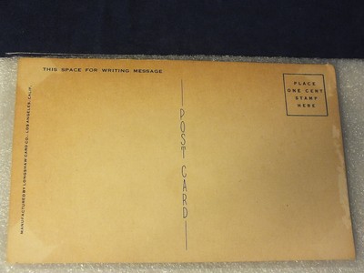 VINTAGE POST CARD-HOLLYWOOD CANTEEN-(USO)--HOLLYWOOD, CALIFORNIA