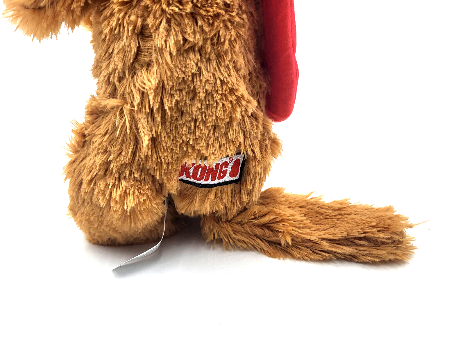 KONG Comfort Pups Goldie Medium Plush Squeaky Crinkly Packaging Dog Toy