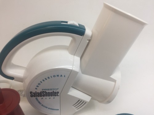 Presto Professional Salad Shooter Plus 5 cones Electric Slicer Shredder Complete