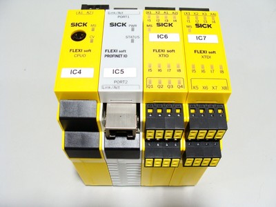 Sick FX3-CPU000000 Flexi Soft Safety Controller + XTDI80002 XTDO84002 GPNT00000