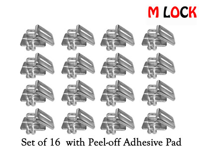 Desktop Anchor Plate for Computer Security Cable Lock ''Screw & Pad'' 16 Sets NEW