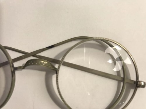 Antique Wire Rimmed Eye Glasses Granny Glasses With Case Ornate Decorative Metal