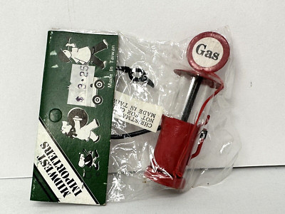 Vintage Midwest Importers Mini Gas Pump Made in Taiwan Miniature Ornament NOS