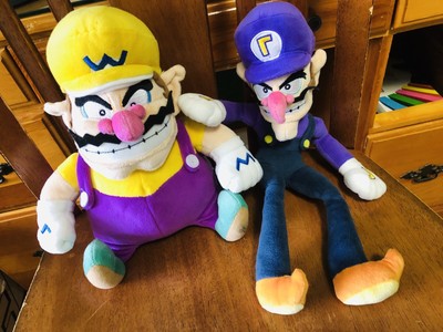 wario and waluigi plush