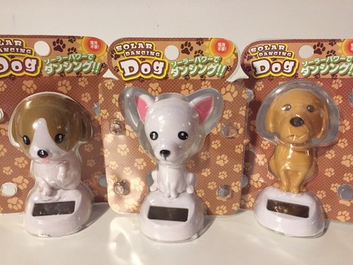 Solar Power Dancing Toys New Set Of 3 Dogs