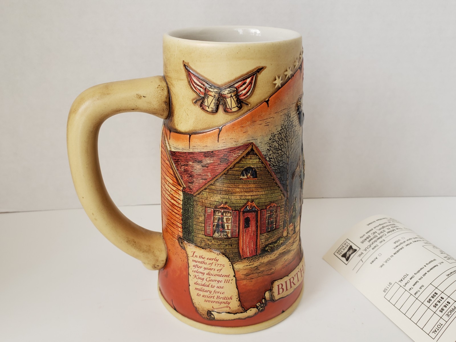 Miller Stein High Life Birth of a Nation Beer Mug  Tankard 1775 1st Series 1991