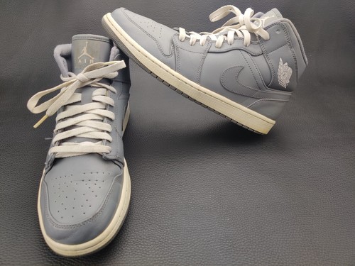 Nike Air Jordan 1 Mid Cool Grey/White Men's Size 11 2013